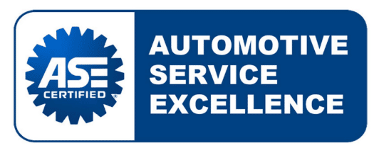Logo of ASE-Certified (Automotive Service Excellence).