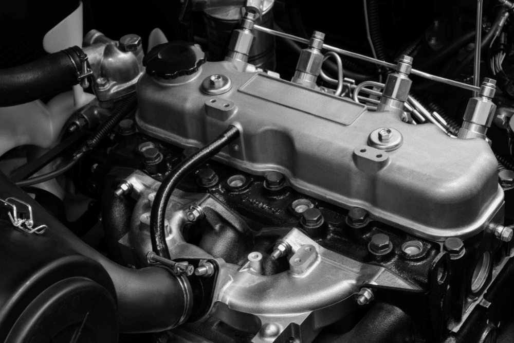 diesel repair in North Liberty, IA at Quality Car Care. A close image of a diesel engine.